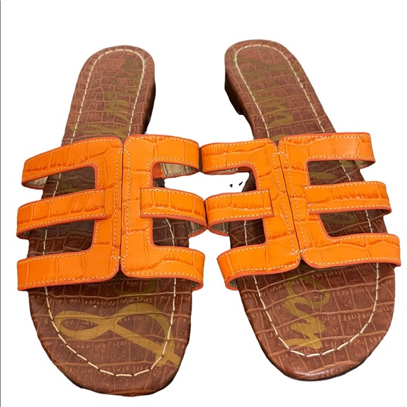 Sam Edelman Berit Embossed Leather Slide Sandal - Picture 5 of 12